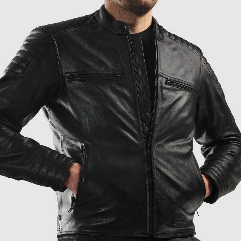 Kurtka motocyklowa skórzana Rebelhorn Hunter II czarna