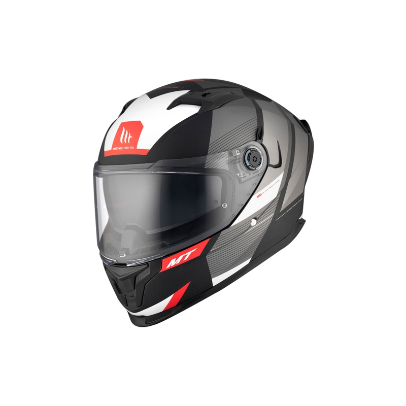 Kask motocyklowy integralny MT BRAKER CHENTO B0 czarno-szaro-biały
