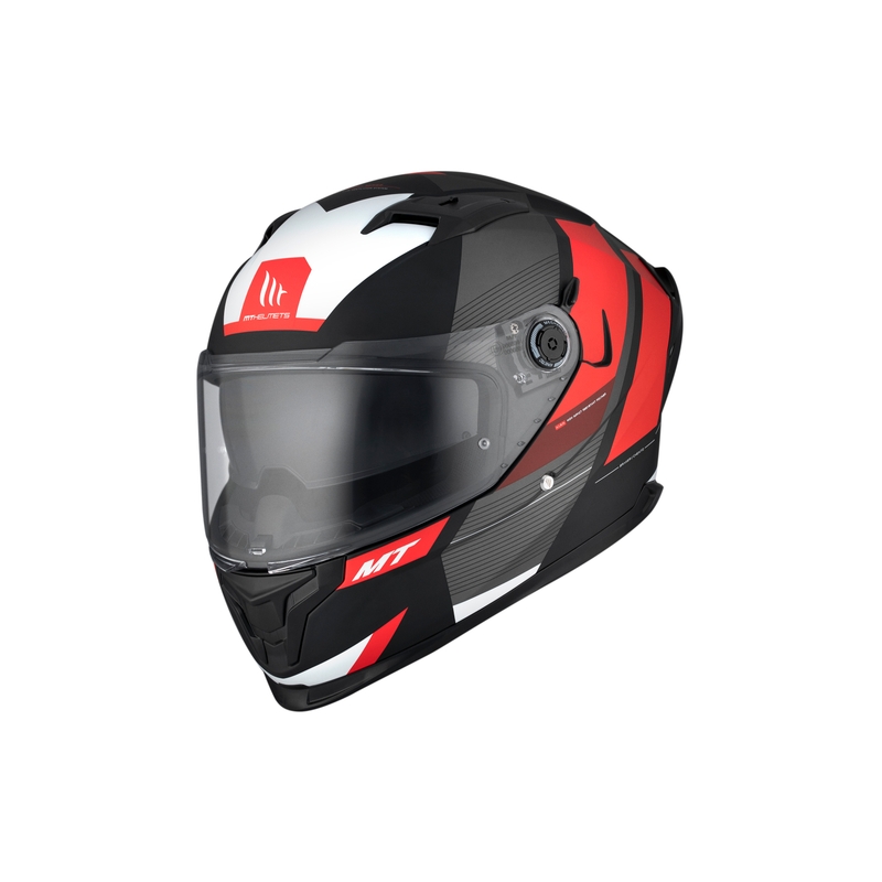 Kask motocyklowy integralny MT BRAKER CHENTO B5 szaro-czerwono-biały