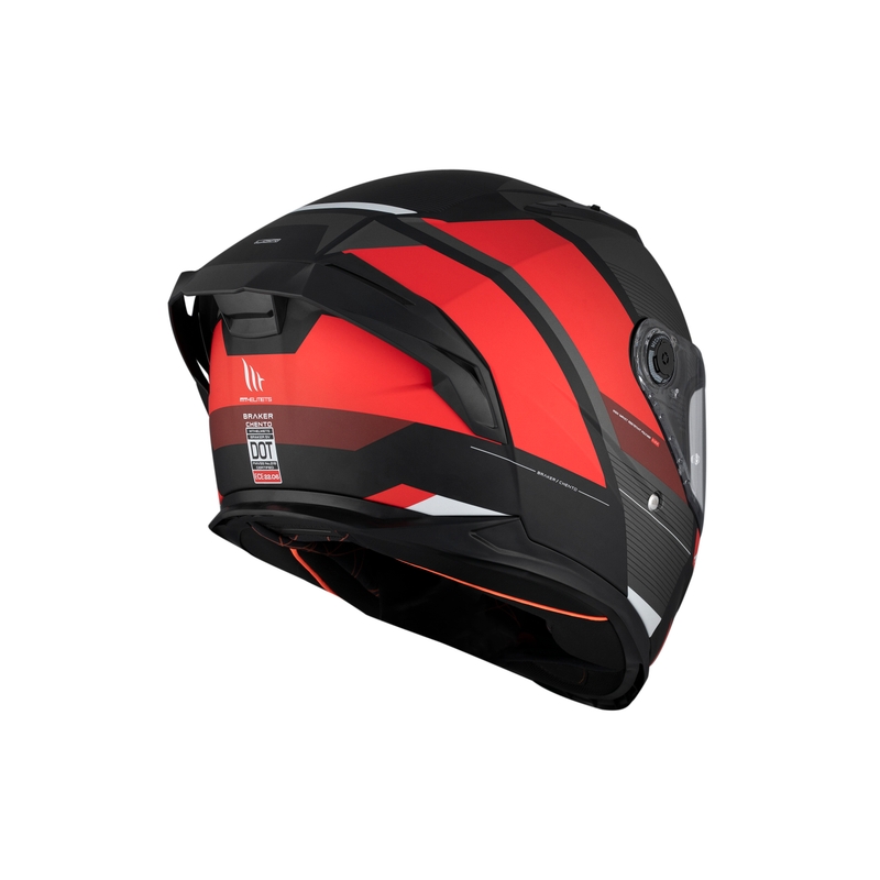Kask motocyklowy integralny MT BRAKER CHENTO B5 szaro-czerwono-biały