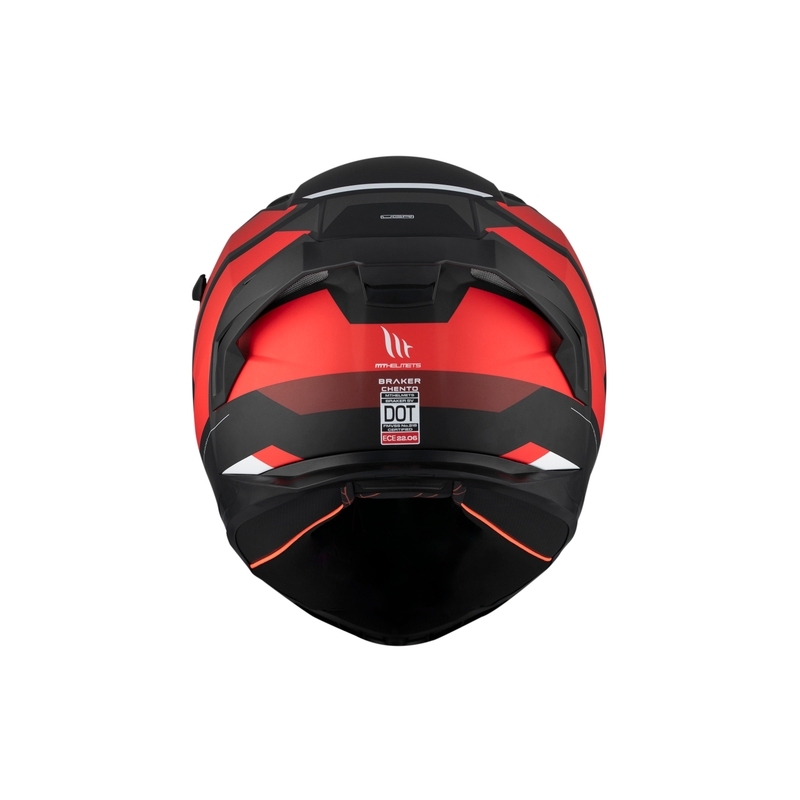 Kask motocyklowy integralny MT BRAKER CHENTO B5 szaro-czerwono-biały