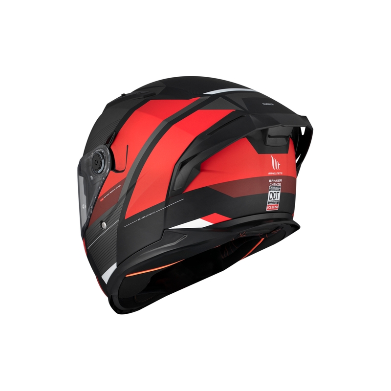 Kask motocyklowy integralny MT BRAKER CHENTO B5 szaro-czerwono-biały