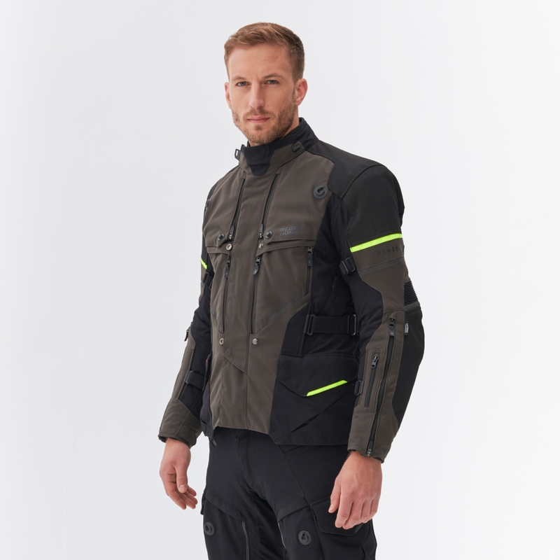Kurtka motocyklowa Rebelhorn Range antracytowo-czarno-żółta