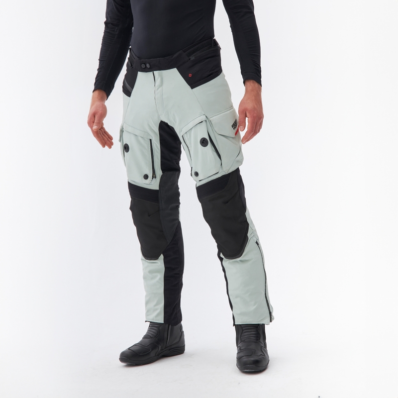 Spodnie motocyklowe Rebelhorn Range szaro-czarno-czerwone