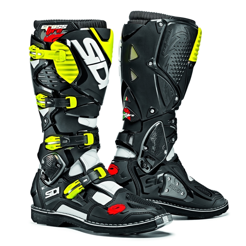 Buty motocyklowe SIDI CROSSFIRE 3 biało-czarno-żółte