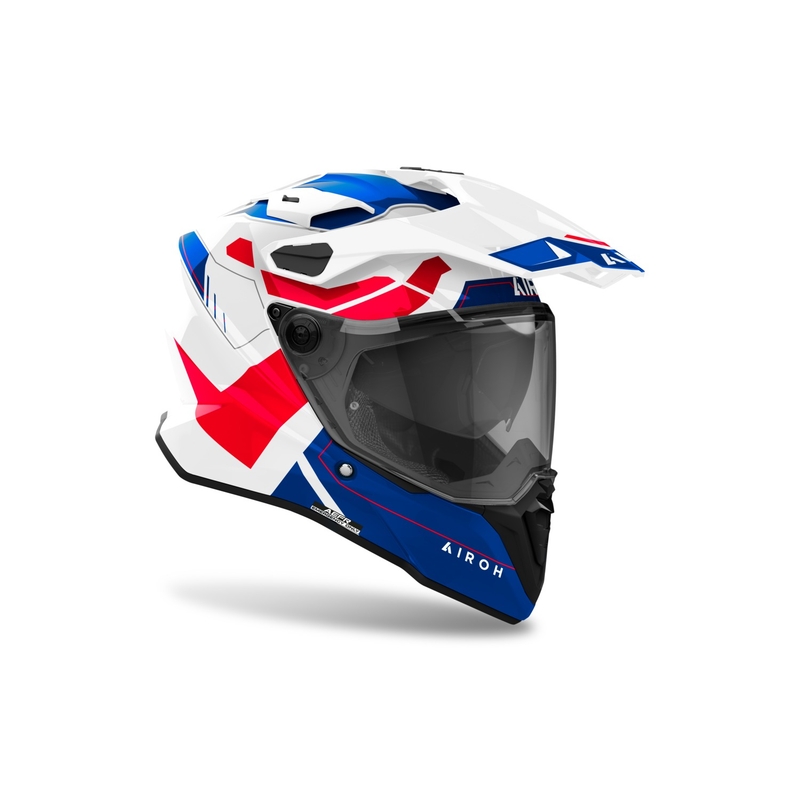 Kask enduro Airoh Commander 2 Reveal błyszczący niebiesko-czerwony