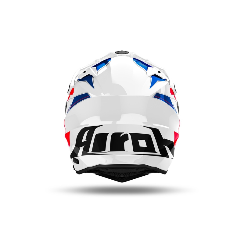 Kask enduro Airoh Commander 2 Reveal błyszczący niebiesko-czerwony
