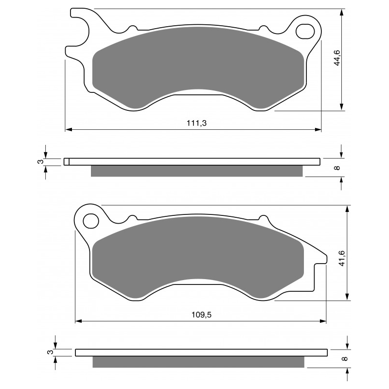 Brake pads GOLDFREN S33 STREET FRONT