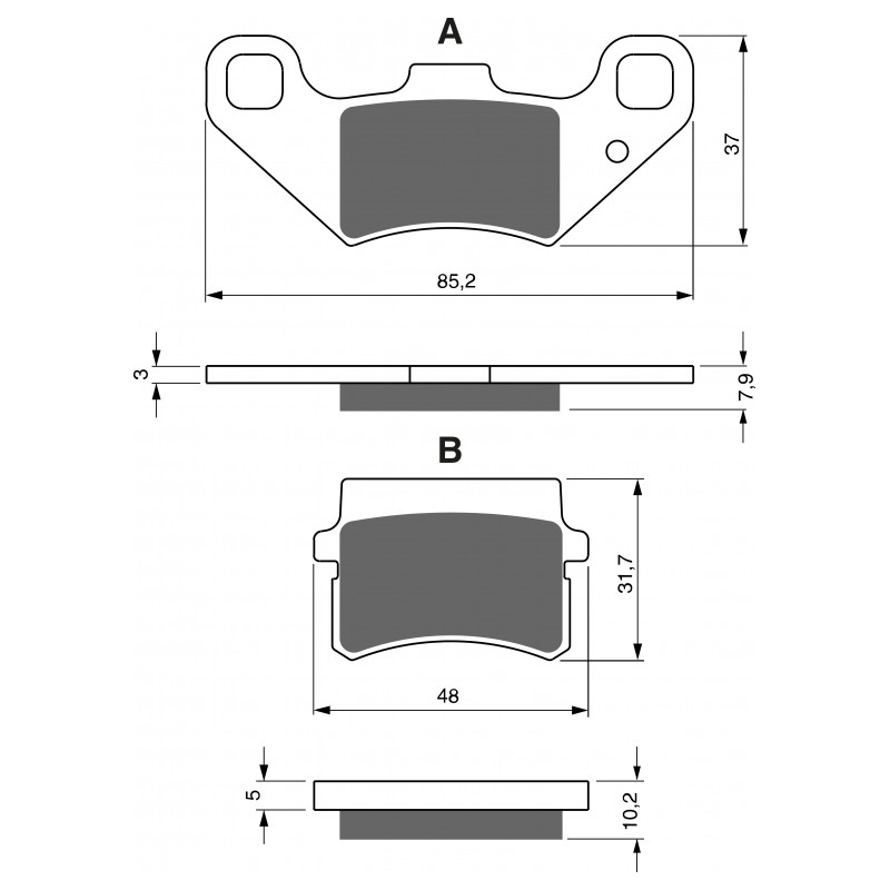 Brake pads GOLDFREN K5