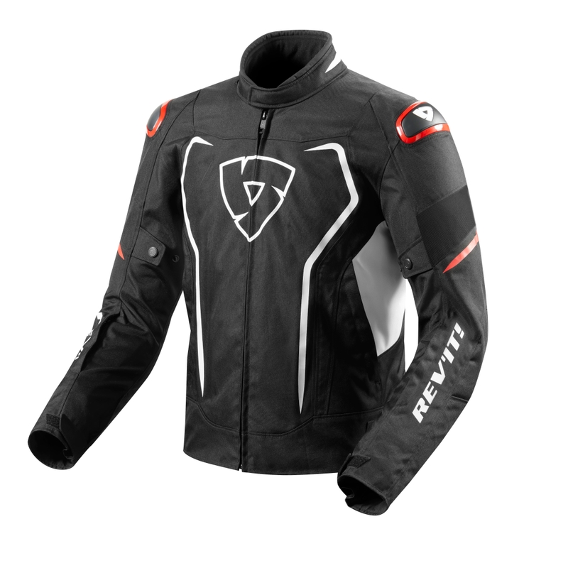 Kurtka motocyklowa Revit Vertex H2O czarno-czerwona wyprzedaż