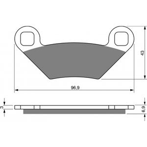 Brake pads GOLDFREN 300 AD  OFF-ROAD FRONT