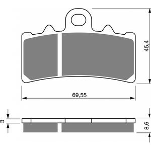 Brake pads GOLDFREN 305 AD  STREET