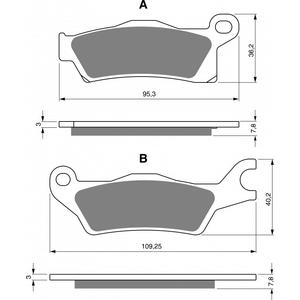 Brake pads GOLDFREN 309 AD  OFF-ROAD FRONT