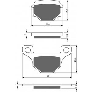 Brake pads GOLDFREN 289 GP6