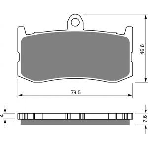 Brake pads GOLDFREN 296 GP6