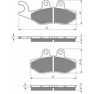 Brake pads GOLDFREN 293 S3