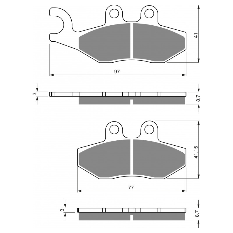 Brake pads GOLDFREN S3