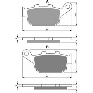 Brake pads GOLDFREN 306 S33 STREET REAR