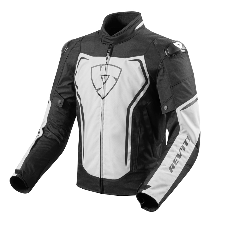 Kurtka motocyklowa Revit Vertex biało-czarna wyprzedaż