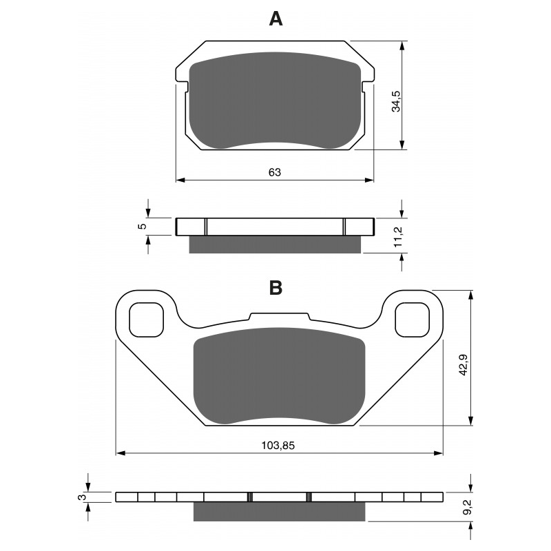 Brake pads GOLDFREN S3