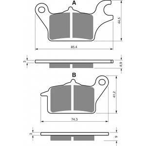 Brake pads GOLDFREN 357 AD  STREET