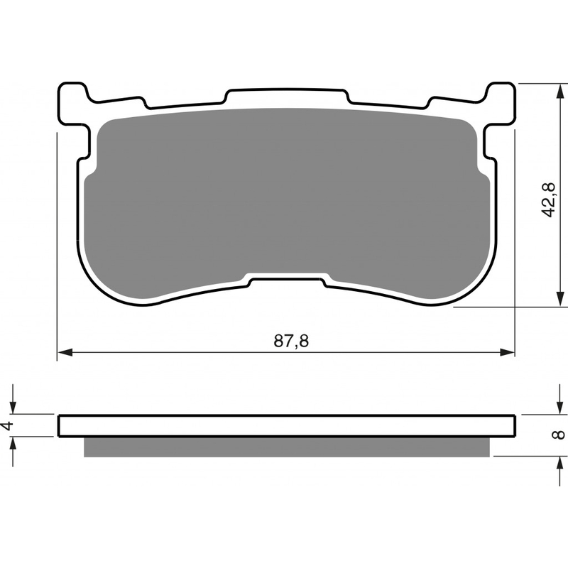 Brake pads GOLDFREN S33 STREET REAR (1 set = 4 pcs)