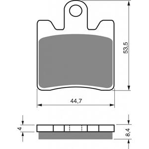 Brake pads GOLDFREN 326 S33 STREET FRONT (1 set = 4 pcs)