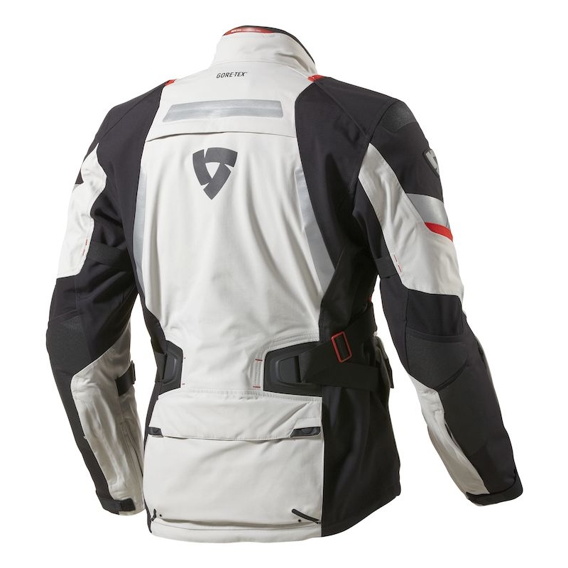 Kurtka motocyklowa Revit Poseidon GTX jasnoszara-czarna.