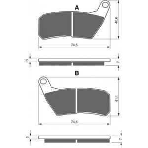 Brake pads GOLDFREN 321 GP6