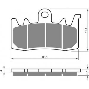 Brake pads GOLDFREN 328 GP6