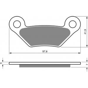 Brake pads GOLDFREN 356 S33 OFF-ROAD REAR