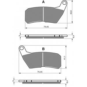 Brake pads GOLDFREN 366 GP6
