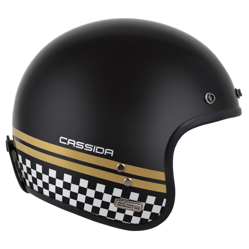 Kask otwarty Cassida Eso Forty Nine Czarny Perłowo-Złoto-Szary