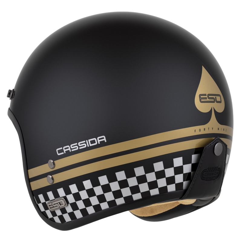 Kask otwarty Cassida Eso Forty Nine Czarny Perłowo-Złoto-Szary