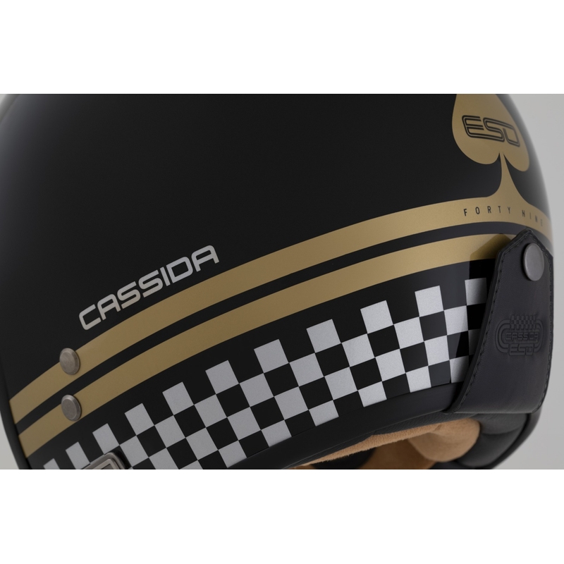 Kask otwarty Cassida Eso Forty Nine Czarny Perłowo-Złoto-Szary