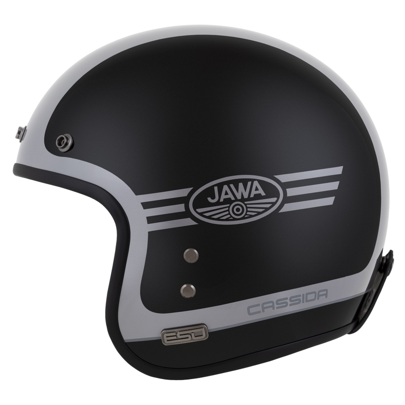 Kask otwarty Cassida Eso Jawa Panel w kolorze czarno-perłowo-antracytowo-srebrnym