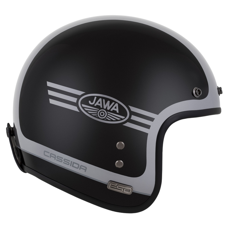 Kask otwarty Cassida Eso Jawa Panel w kolorze czarno-perłowo-antracytowo-srebrnym