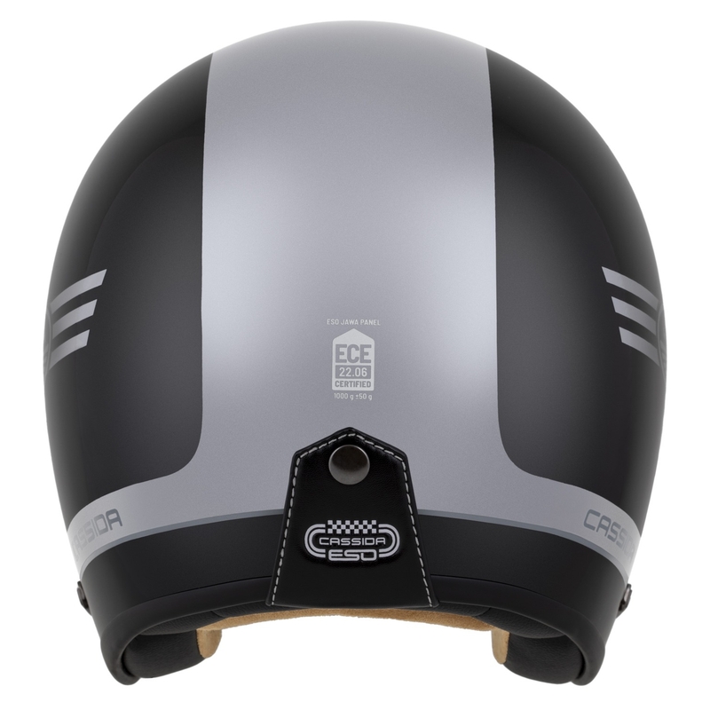 Kask otwarty Cassida Eso Jawa Panel w kolorze czarno-perłowo-antracytowo-srebrnym