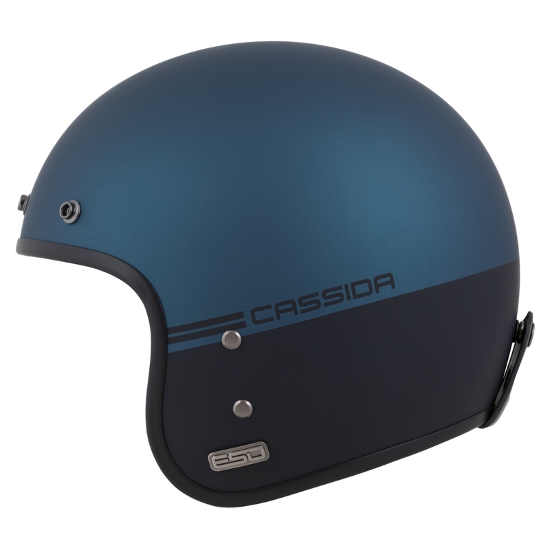 Cassida Eso Super Hooligan Kask Otwarty Czarny Matowo-Metaliczny Niebieski