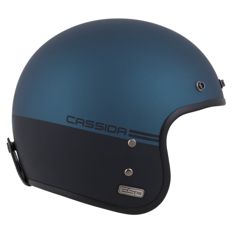 Cassida Eso Super Hooligan Kask Otwarty Czarny Matowo-Metaliczny Niebieski