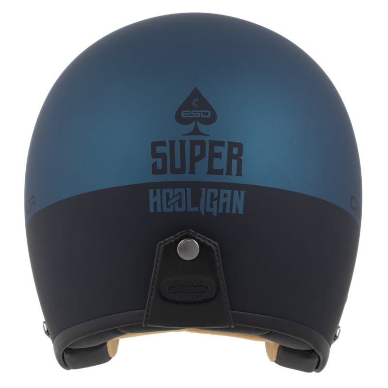 Cassida Eso Super Hooligan Kask Otwarty Czarny Matowo-Metaliczny Niebieski