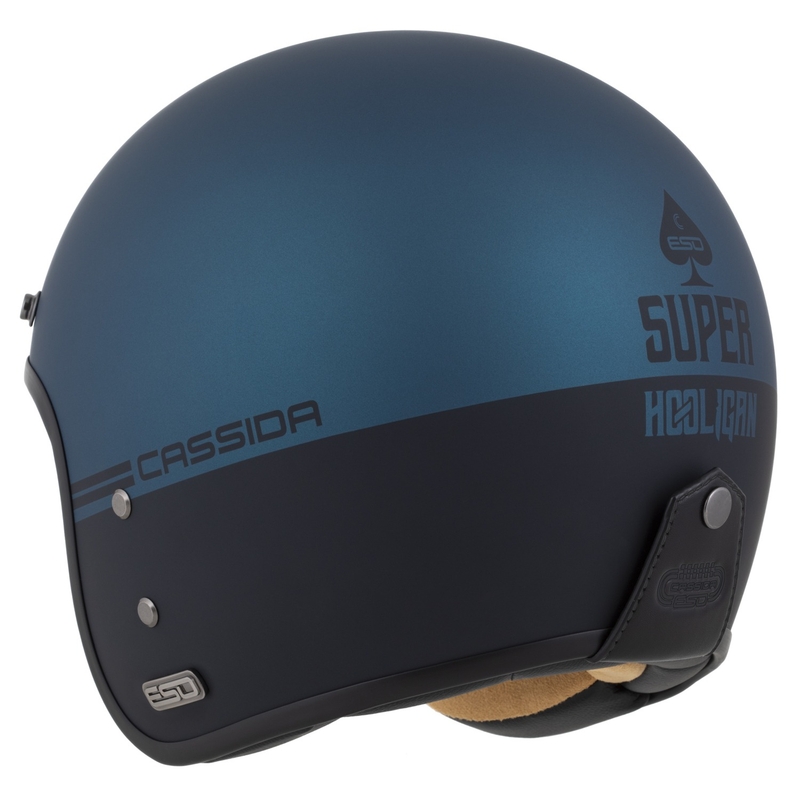 Cassida Eso Super Hooligan Kask Otwarty Czarny Matowo-Metaliczny Niebieski