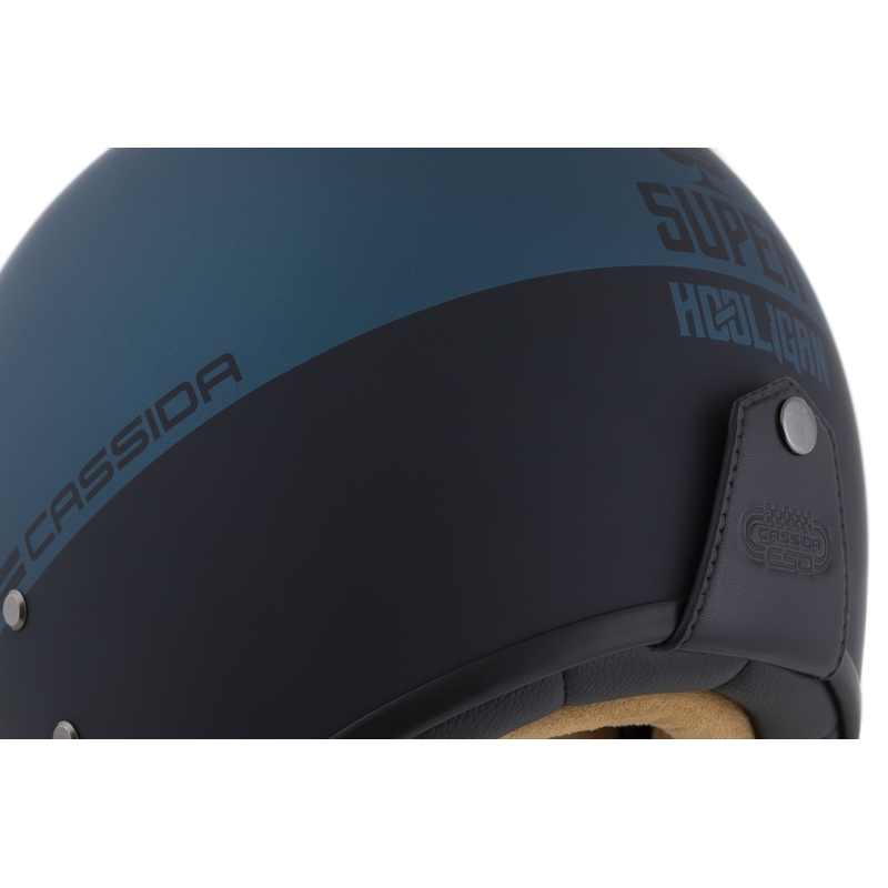 Cassida Eso Super Hooligan Kask Otwarty Czarny Matowo-Metaliczny Niebieski