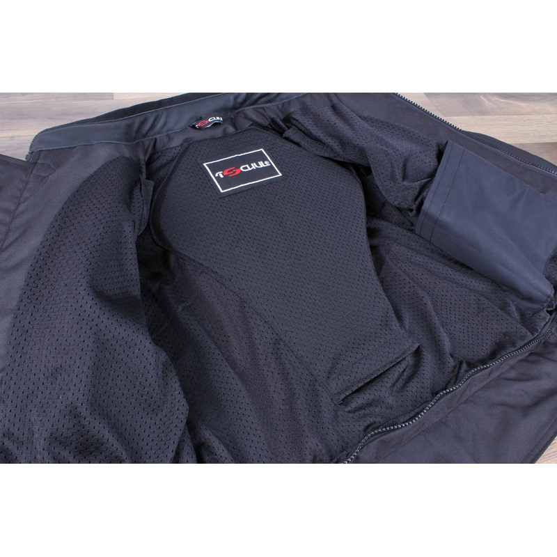 Skórzana kurtka motocyklowa Tschul 747 Speedster czarno-zielona wyprzedaż