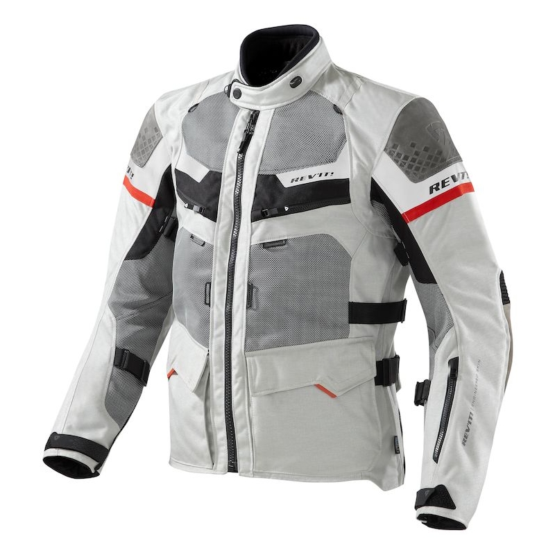 Kurtka motocyklowa Revit Cayenne Pro szaro-czerwona wyprzedaż