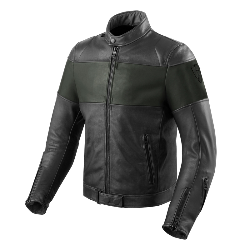 Kurtka motocyklowa Revit Nova Vintage czarno-ciemno zielona