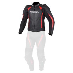 Skórzana kurtka motocyklowa RSA Imola czarno-czerwona wyprzedaż