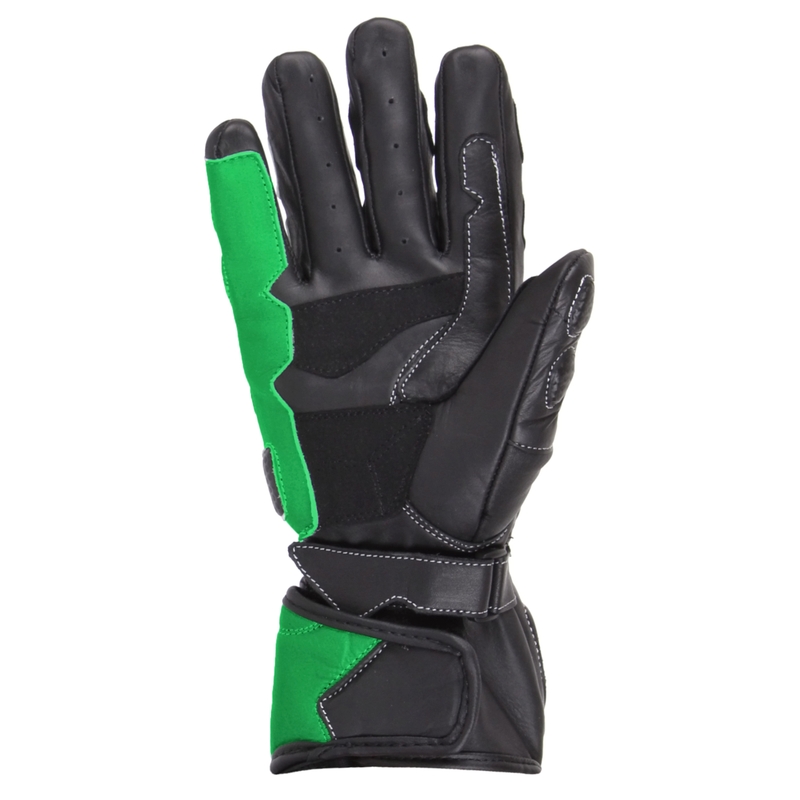 Rękawice motocyklowe Tschul 212 czarno-zielone wyprzedaż