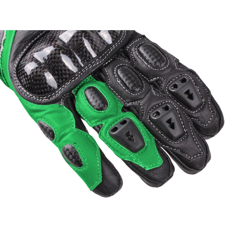 Rękawice motocyklowe Tschul 212 czarno-zielone wyprzedaż