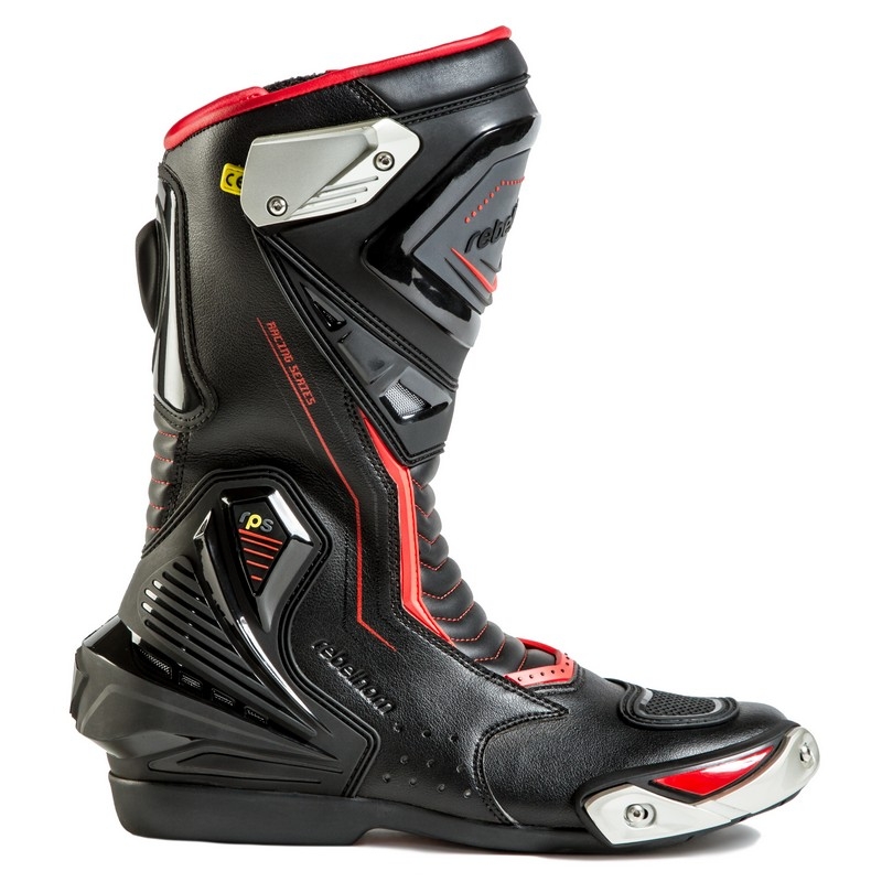 Buty motocyklowe Rebelhorn Piston II CE czarno-fluo czerwone wyprzedaż